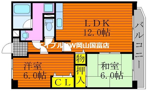 アリベ国富の物件間取画像